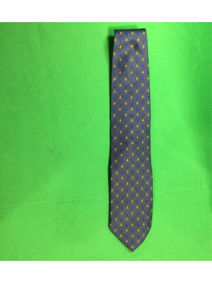 Unknown Company Standard Size Seta - Silk Blue and Yellow Check Men's Tie - The Kennedy Collective Thrift - 