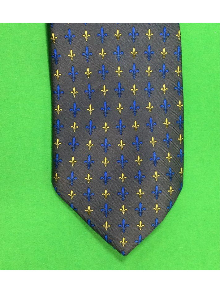 Unknown Company Standard Size Seta - Silk Blue and Yellow Check Men's Tie - The Kennedy Collective Thrift - 