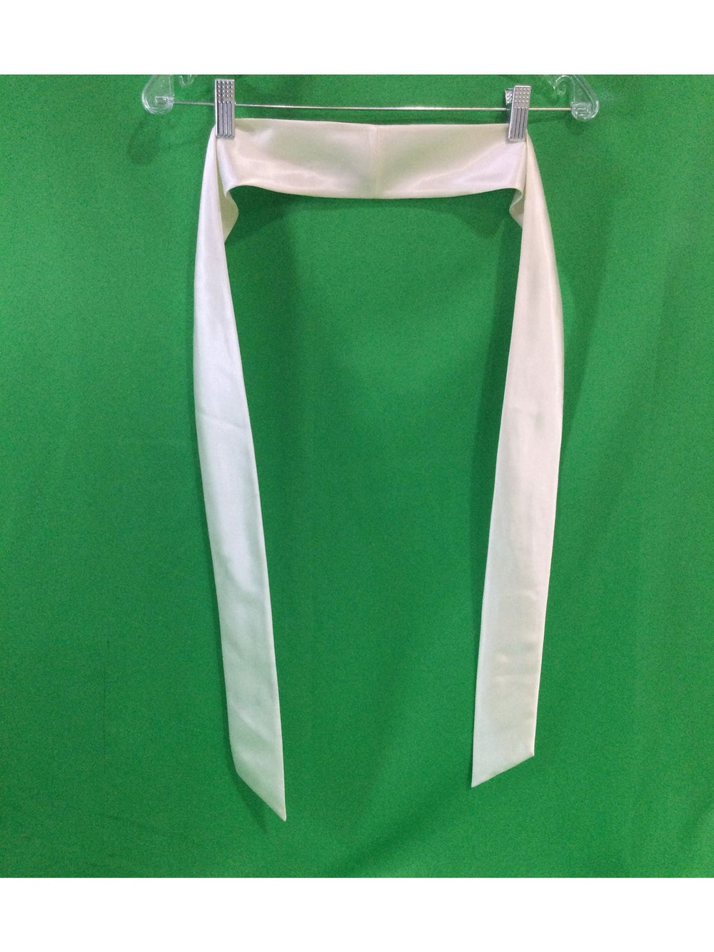 Unknown Company White Medium Size Unknown Material Ladies Scarf - The Kennedy Collective Thrift - 