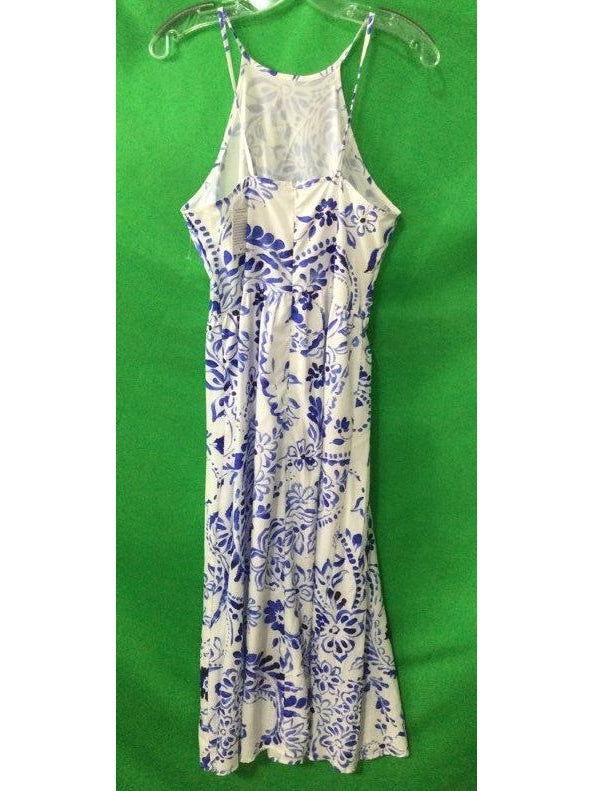 Unknown White-Blue Casual Dress - Size Medium - The Kennedy Collective Thrift - 