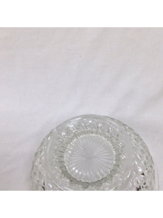 Vintage Crystal Clear Industries "Trellis" Crystal Punch Bowl - The Kennedy Collective Thrift - 