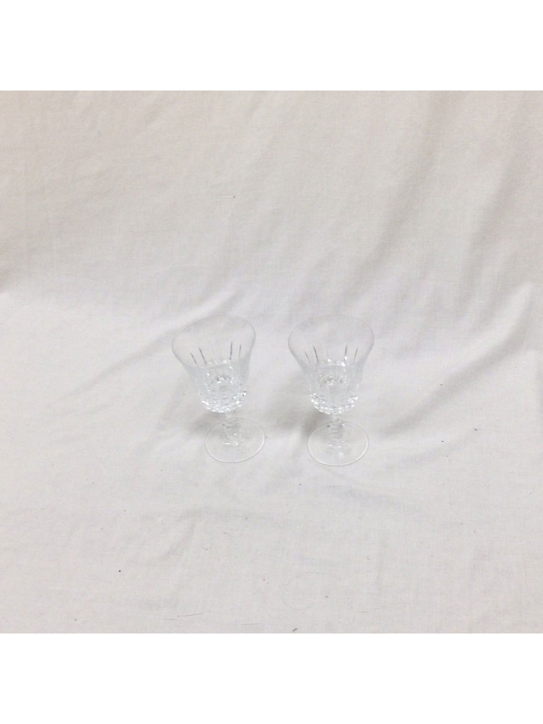 W.M. Dalton French Lead Crystal - Set Of 2 Goblets Wine Glasses - The Kennedy Collective Thrift - 