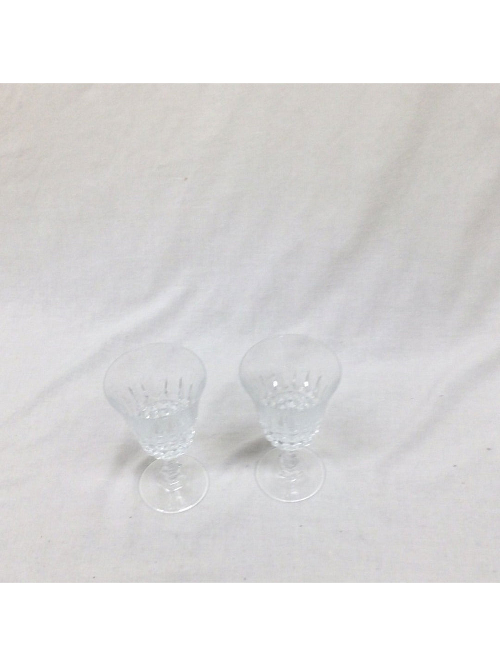 W.M. Dalton French Lead Crystal - Set Of 2 Goblets Wine Glasses - The Kennedy Collective Thrift - 