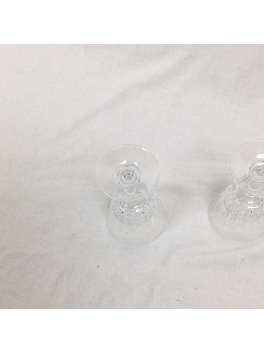 W.M. Dalton French Lead Crystal - Set Of 2 Goblets Wine Glasses - The Kennedy Collective Thrift - 