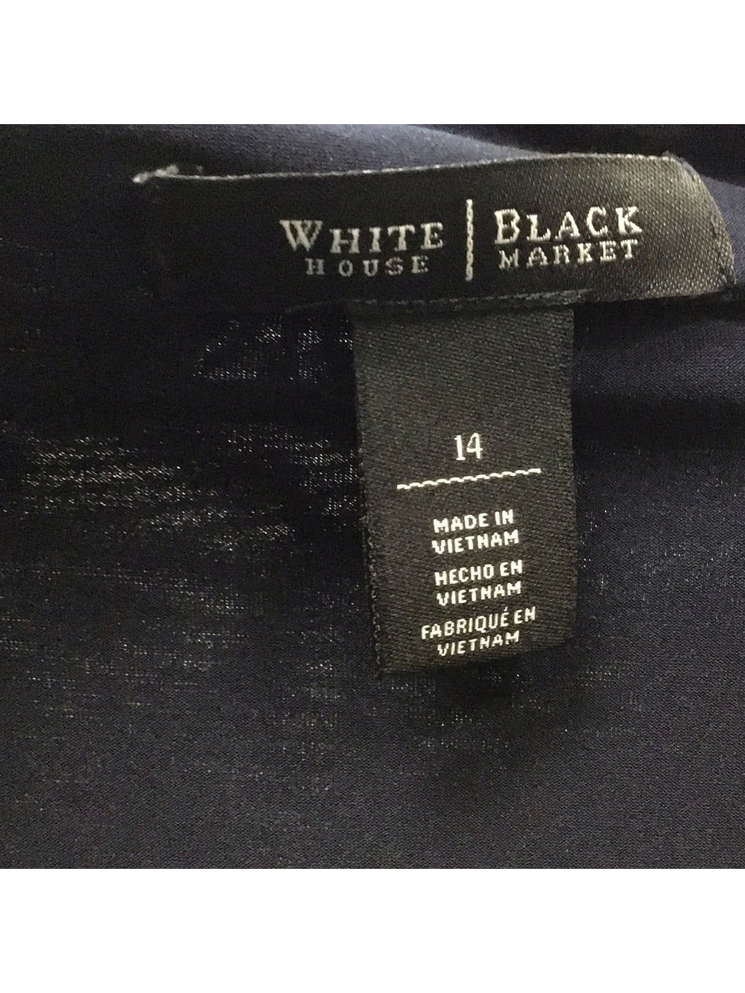 White House Black Market Dress Dark Blue Women's 14 - The Kennedy Collective Thrift - 