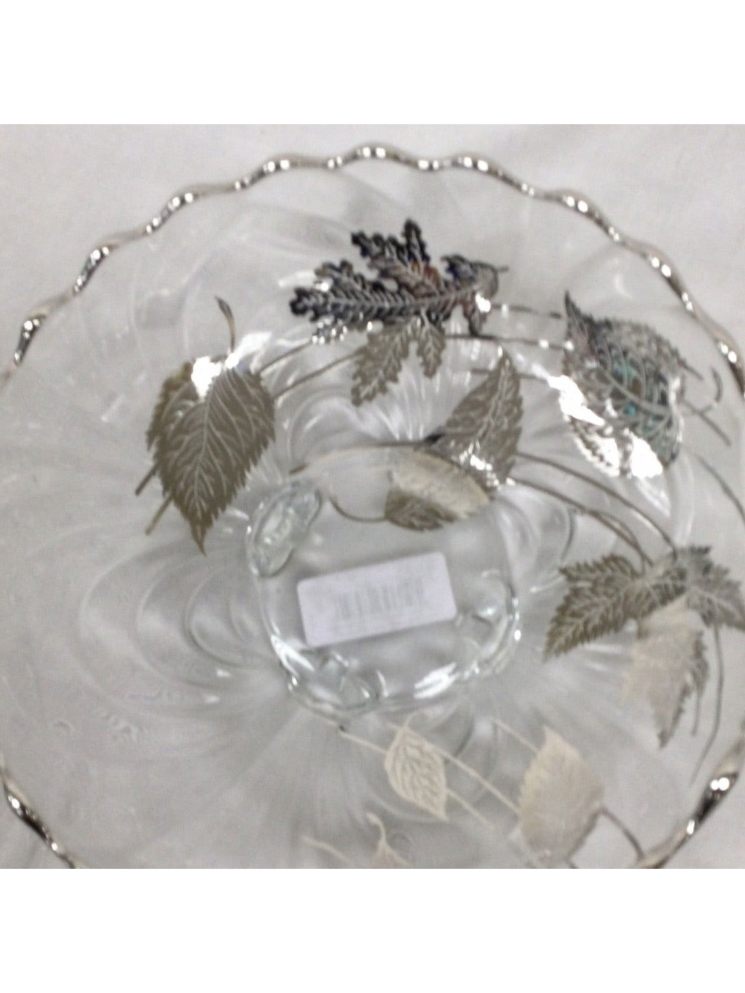 Wolferman's Silver Leaf Printed Glass - The Kennedy Collective Thrift - 