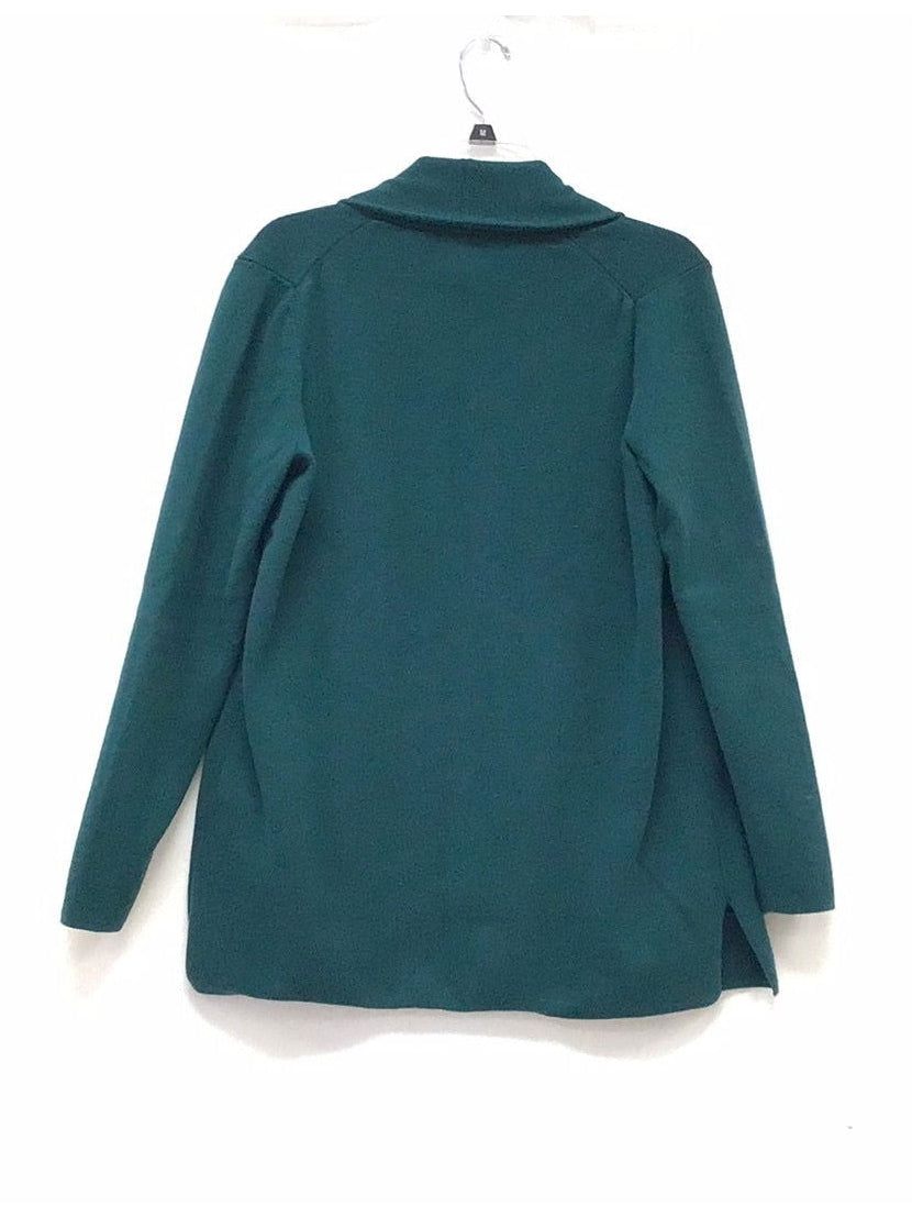 Women's J. Crew Green Cotton Knit Long Sleeve Sweater M - The Kennedy Collective Thrift - 