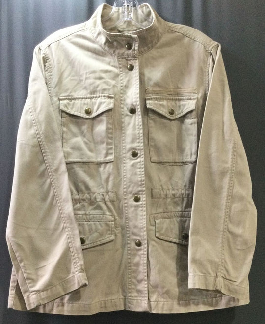 GAP Tan with Front Popper Buttons Jacket - Size Small - Ladies