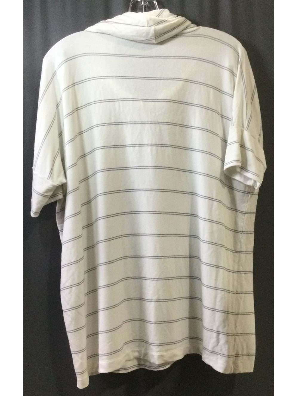 LOFT OUTLET LOUNGE Women's White and Grey T-Shirt - Size M - Medium