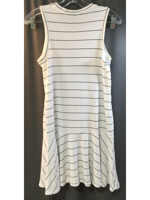 Banana Republic White with Black Stripes Women's Dress - Size Extra Small