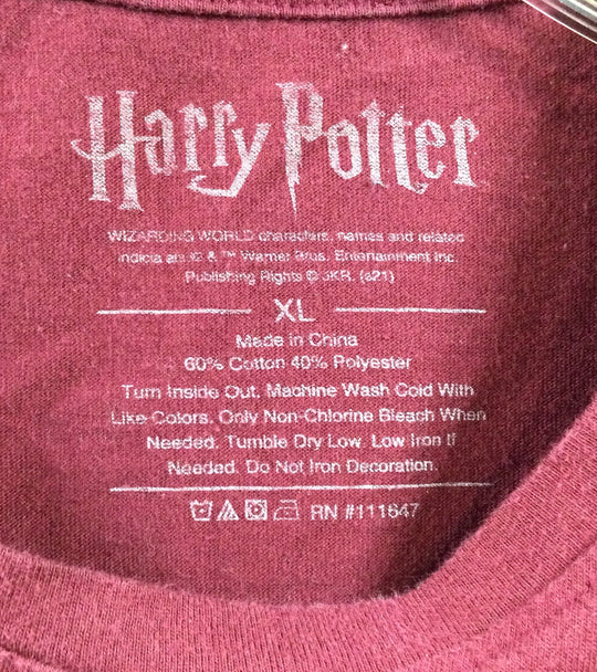 Harry Potter Purple with Harry on Broomstick T-Shirt - Size XL - Boy's