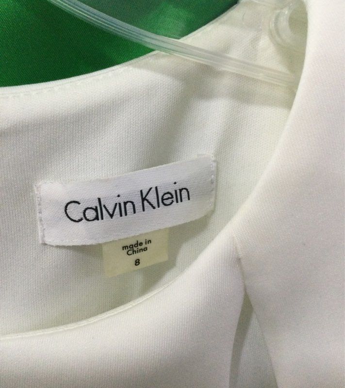 Calvin Klein White Casual Dress - Size 8