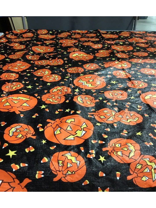 Plastic Jack O Lanterns Tablecloth Length 49.5 Inches Width 51Inches