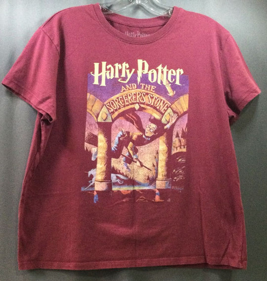 Harry Potter Purple with Harry on Broomstick T-Shirt - Size XL - Boy's