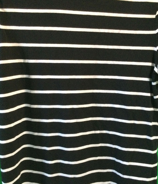 Lord & Taylor Black and White Striped T-Shirt - Size Medium - Ladies