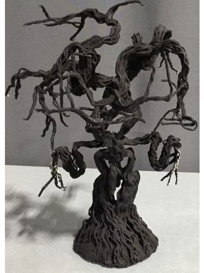 Medium Metal Black Tree Decoration