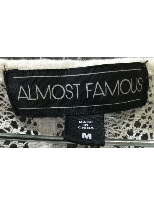 Almost Famous Women's White T-Shirt - Size Medium