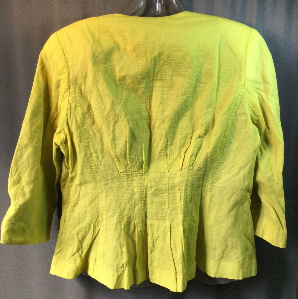 People Like Frank Yellow and Grey Flower Jacket - Size 6 - Ladies