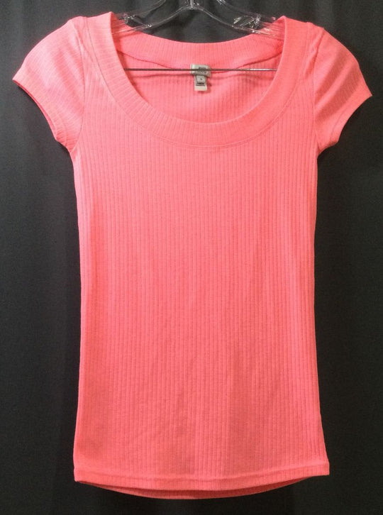 RIVER ISLAND Junior's Pink Striped T-Shirt - Size 6