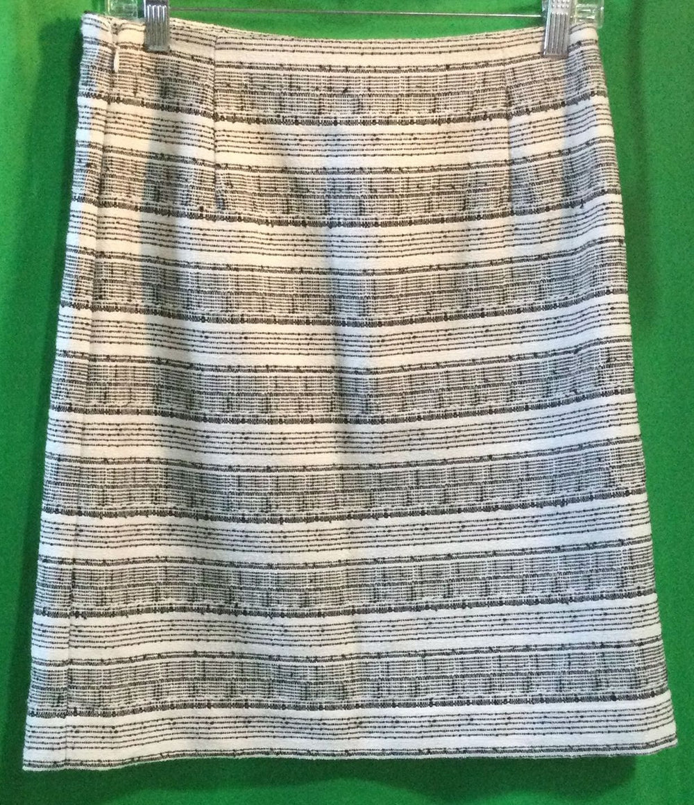 LOFT Black and White Striped Skirt - Size 2 - Ladies