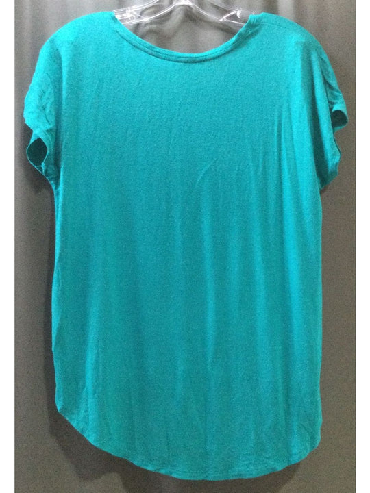 Adrienne Vittadini Teal Blue Women's T-Shirt - Size Medium