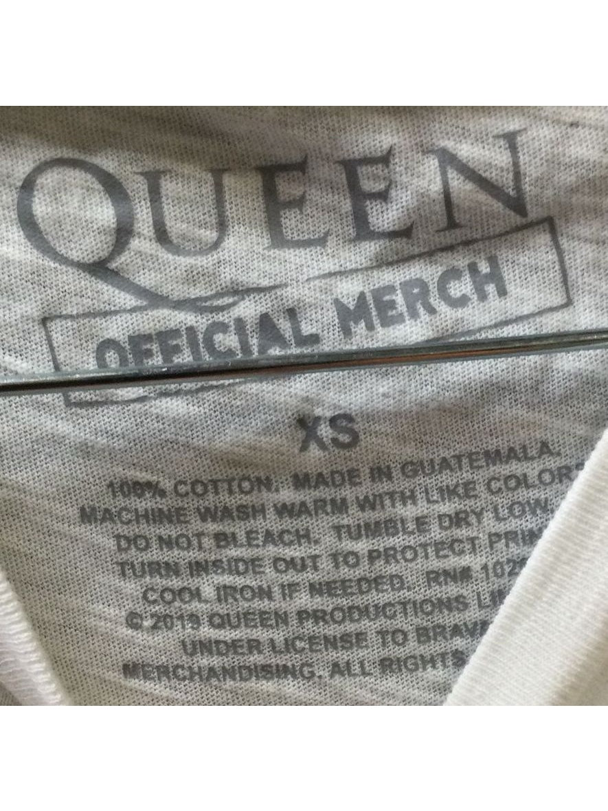 QUEEN Official Merch White with Purple QUEEN Band T-shirt - Size XS - Juniors