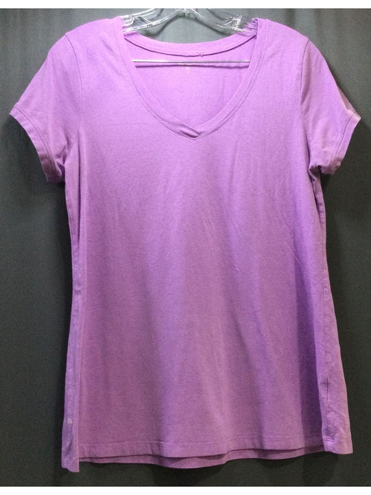 Garnet Hill Purple V-Neck Women's T-Shirt - Size M