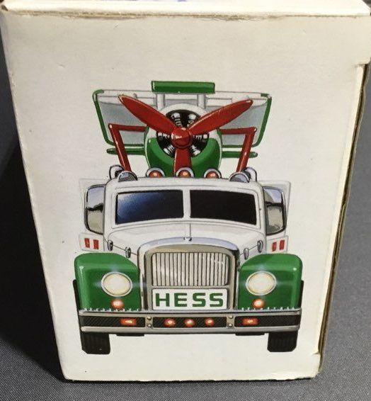 Hess Plastic Green White And Red Toy Truck And Airplane