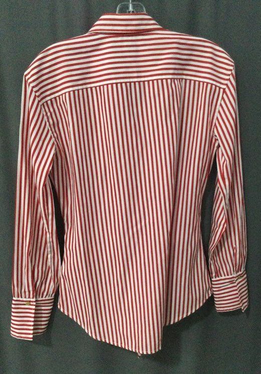 Lauren Ralph Lauren White/Red Stripes Shirt - Size SP