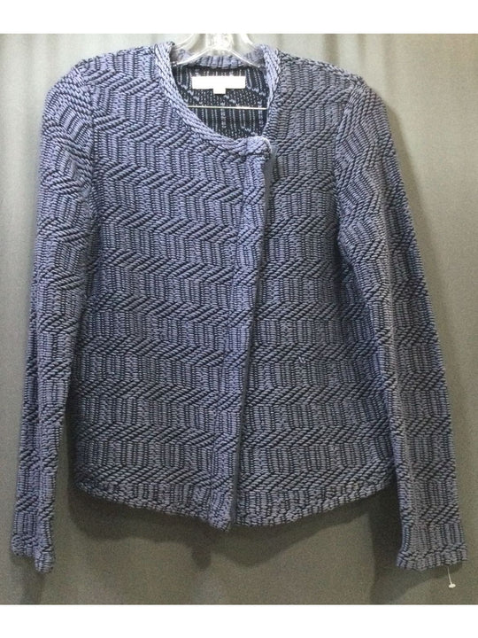 Ann Taylor Loft Blue Striped Sweater Long Sleeve - Size MP - Petites - Women’s