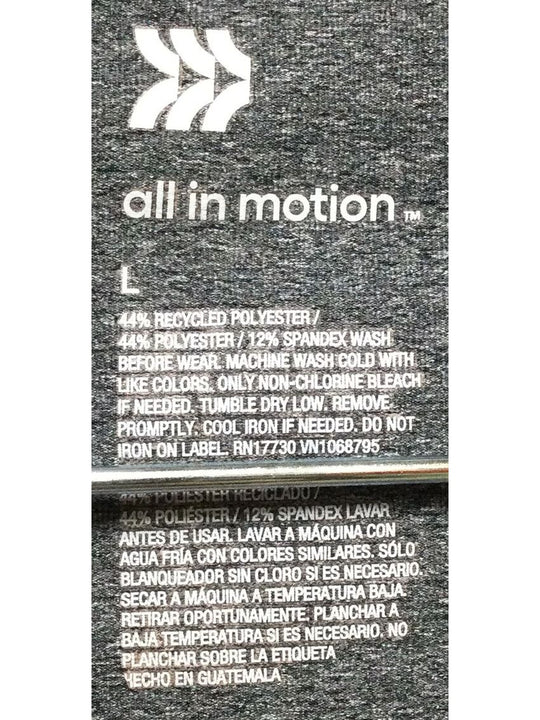 All In Motion Dark Grey Scoop Neck Women's T-Shirt - Size L - Large