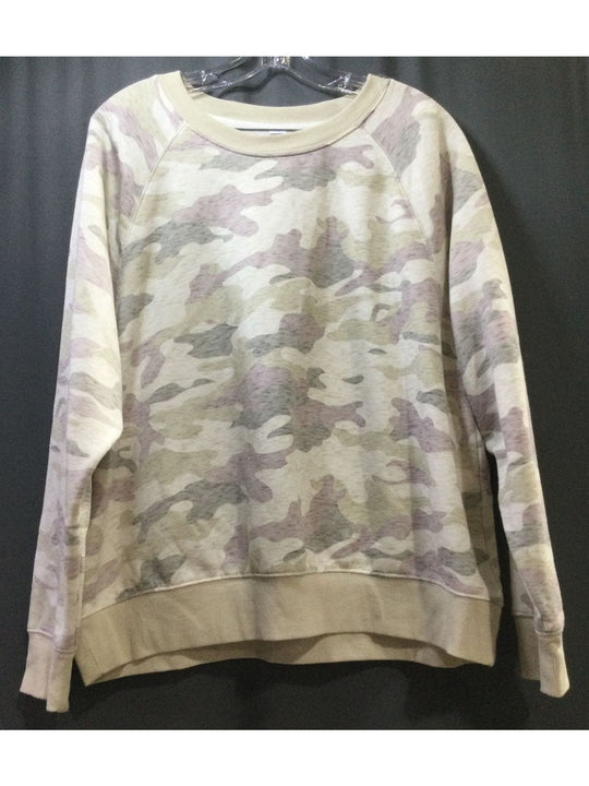 OLD NAVY Women's Tan Camouflage Print Sweater Long Sleeve - Size XL