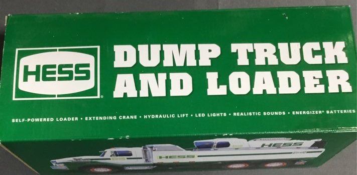 Hess Plastic Green And White Hess Dump Truck And Loader