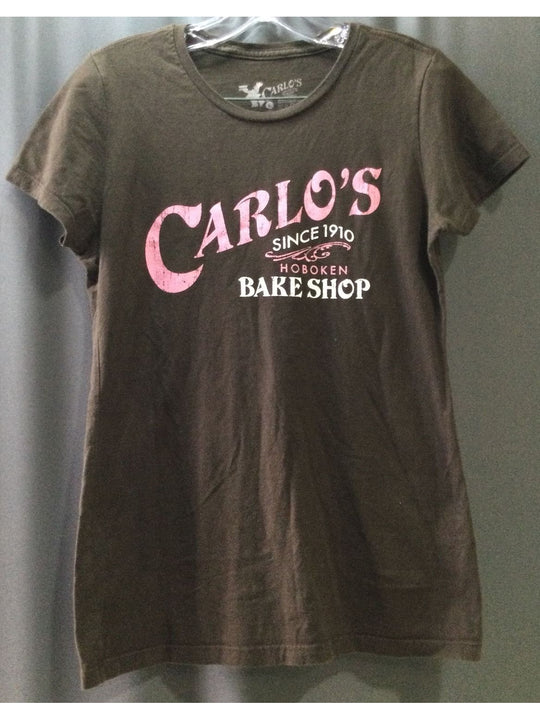 Carlos's Bake Shop Brown, Pink and White T-shirt - Size Large - Ladies