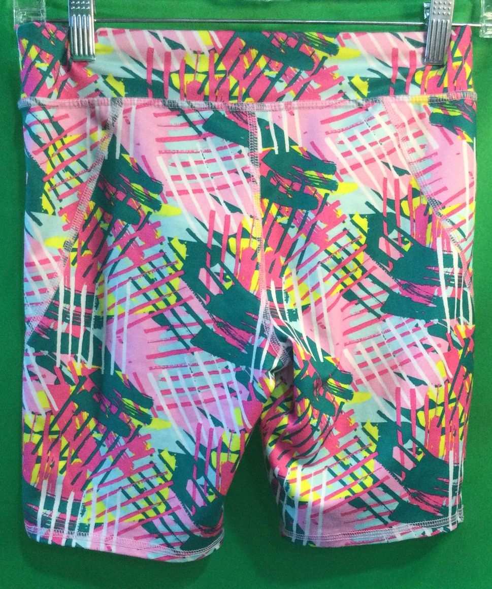 Athletic Works Pink Multicolored Activewear Shorts Size Large (10-12) Juniors