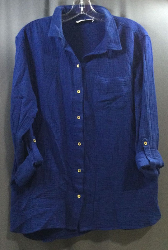 Anne Klein Jeans Blue Long Sleeve - Size XL - Ladies