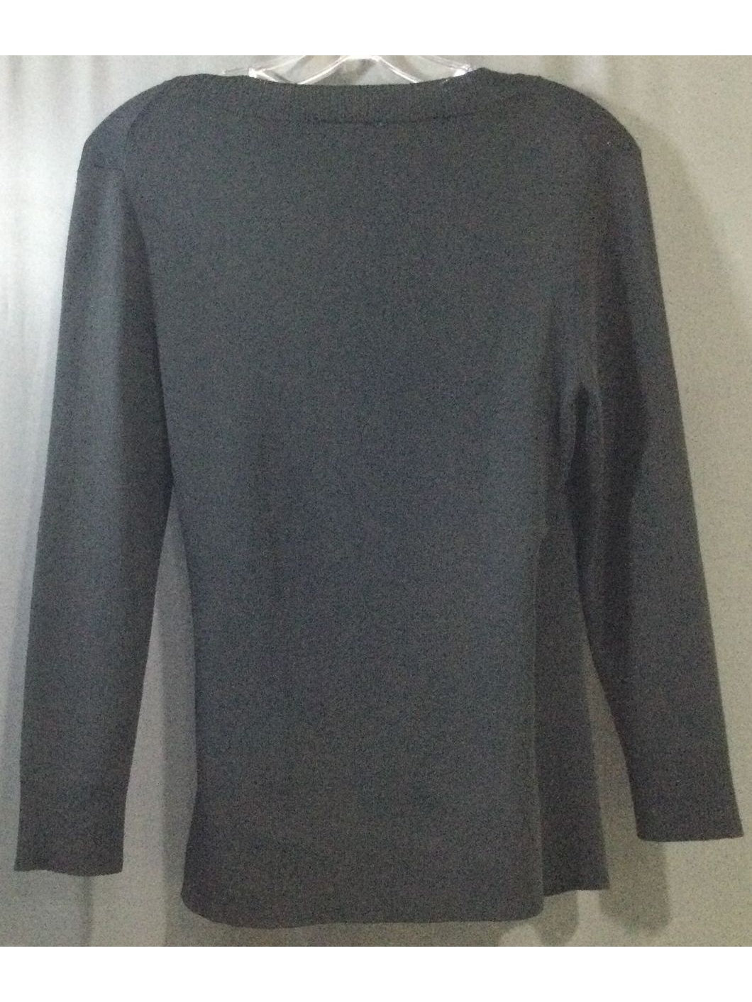 ANN TAYLOR LOFT Women's Black Long V Neck Long Sleeve - Size M