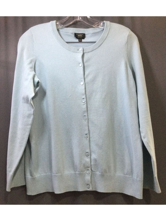 TALBOTS Women's Blue Button-Up Cardigan Sweater Long Sleeve - Size 1XP