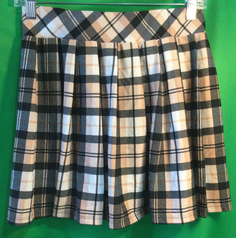 Love Streak Pink, White and Black Checkered - Ladies Skirt - Size Medium