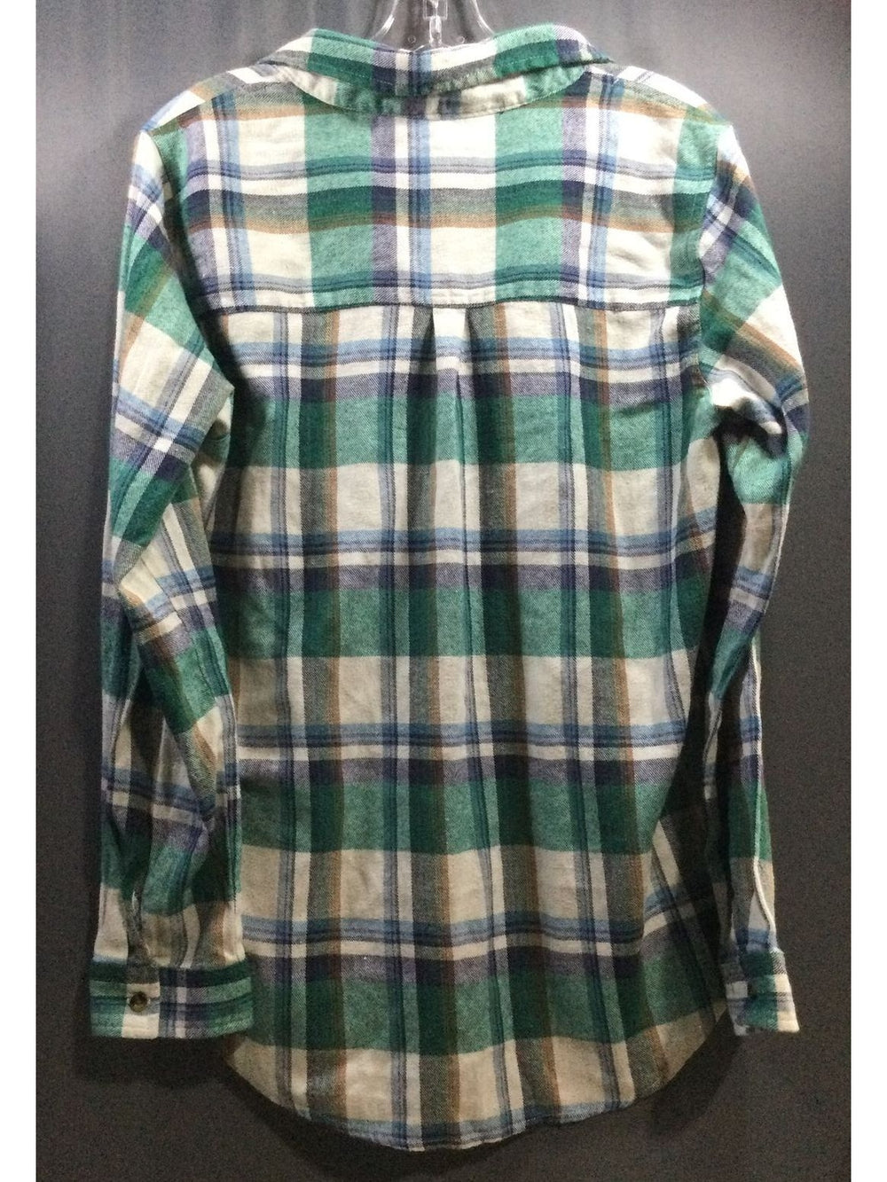 Thread+Supply Blue, Green White Check Button-Up Long Sleeve Size X-Large - Men's